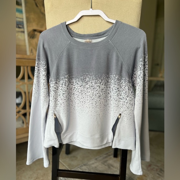 CALIA by Carrie Underwood Gradient Crewneck Sweatshirt with Zippers - Size Small - Picture 2 of 8